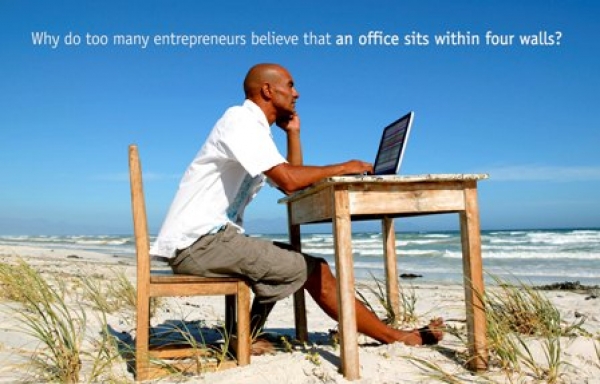 An entrepreneurs office without 4 walls?